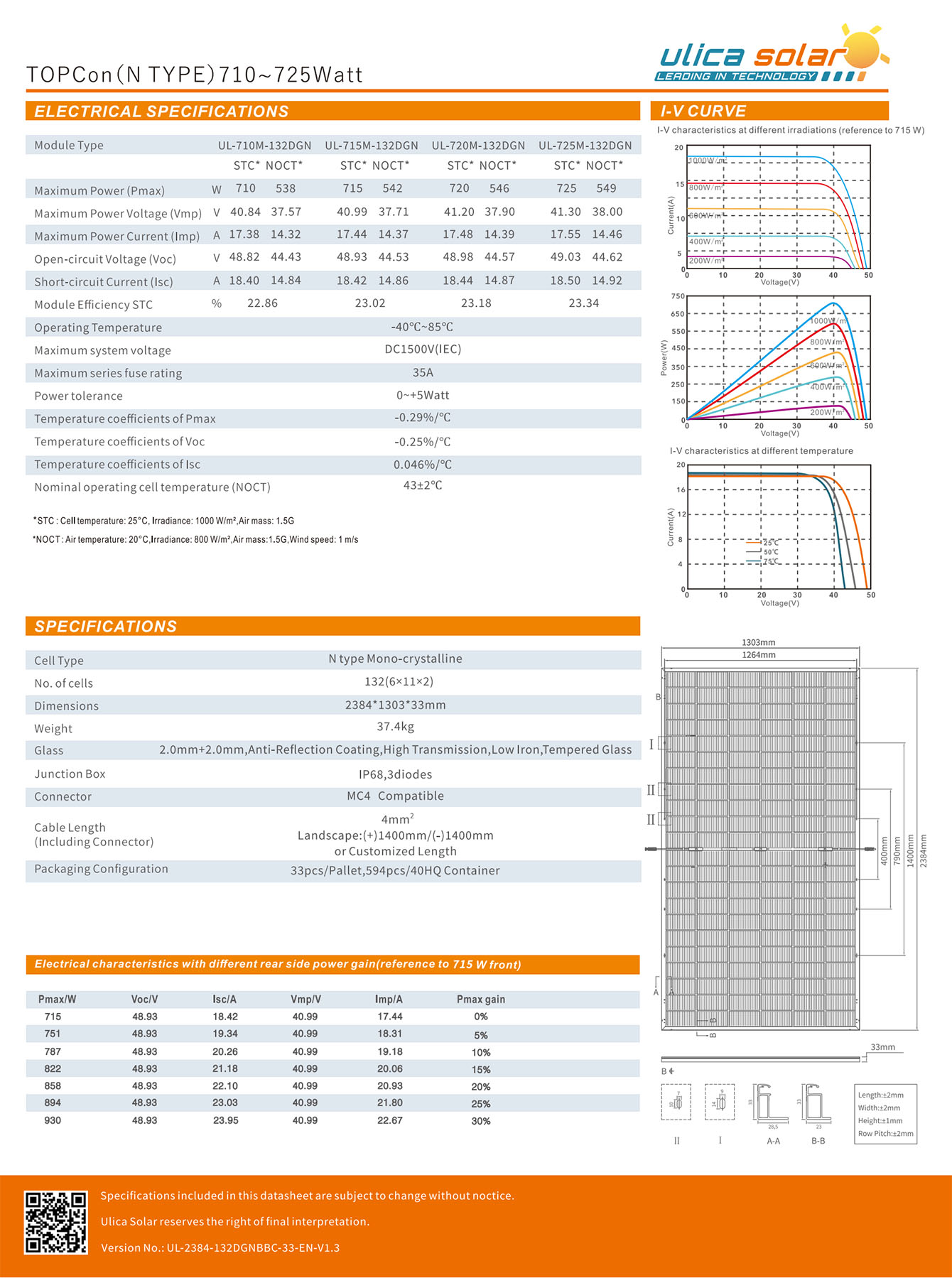Solar Module 710-725W Solar Module 710-725W