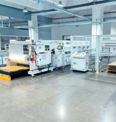 Quality inspection of solar panels in LCSOLAR factory